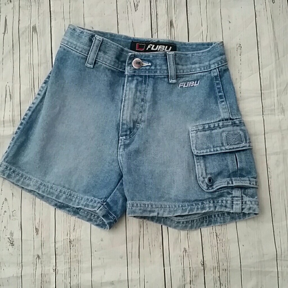 🌻FUBU THE COLLECTION Girls Jean Shorts Size 8